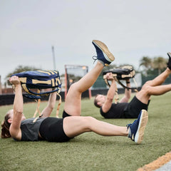 Women's Ballistic Trainers - Navy + White + Gold
