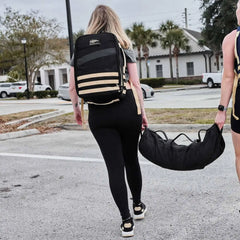 Women's Ballistic Trainers - Black + White + Gold