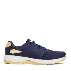 Women's Ballistic Trainers - Navy + White + Gold