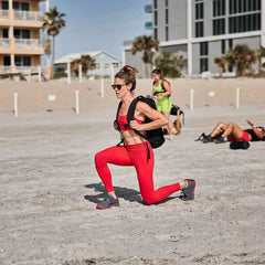 Women's Ballistic Trainers - Wolf Grey + High Risk Red