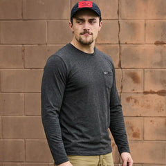 Men's Long Sleeve Pocket Tee - Tri-BlendX